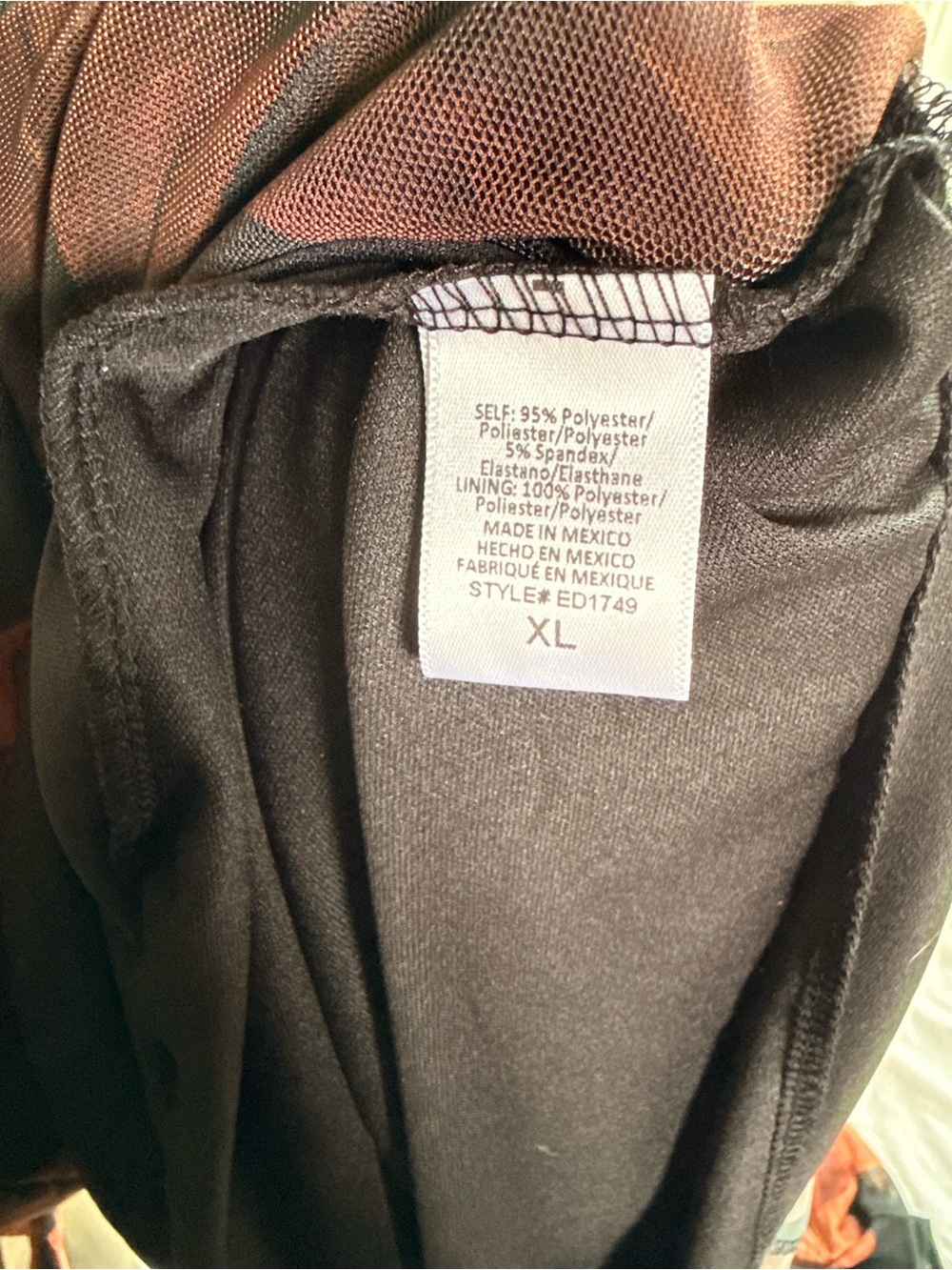 Windsor Black Maxi Dress with Brown Floral Pattern - Picture 5 of 5